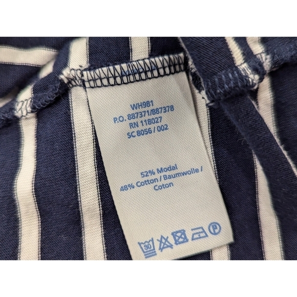 Boden Blackberry Mini Stripe Navy White Pocket Dress Size 4 Regular - Picture 5 of 8